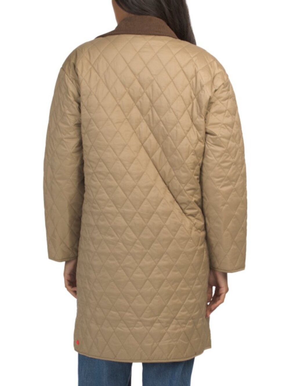 HUNTER Green Alison Diamond Quilted Coat With Detachable Hood - Picture 3 of 3